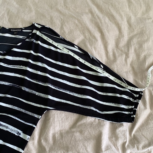 Express Black and White Striped Dress Size Small - Picture 7 of 8